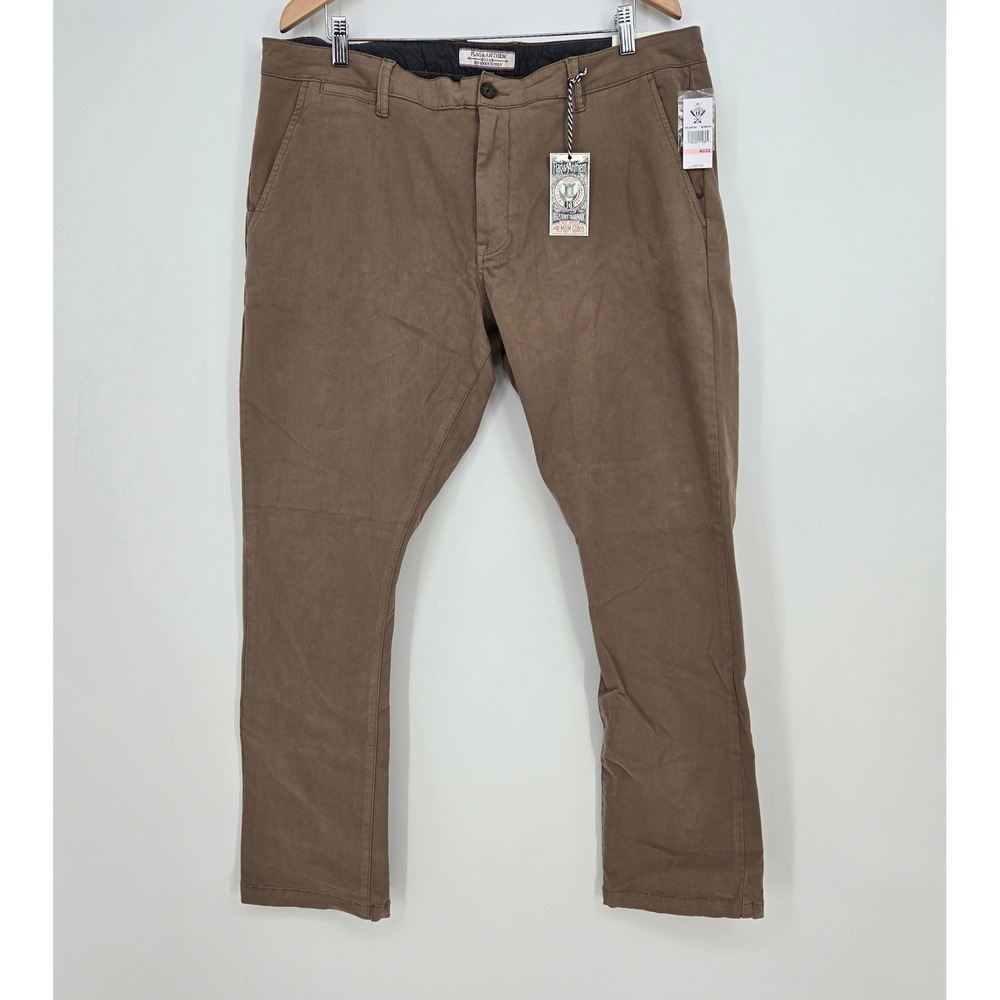 NWT Flag & Anthem Oakland Slim Fit Pants Mens 40x32 Brown Stretch Casual New